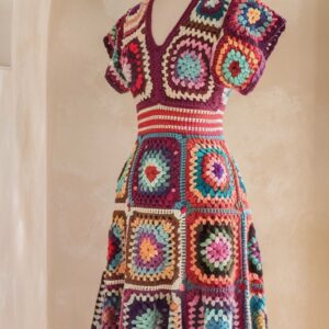 13 Crochet Summer Granny Square Dress Free Patterns